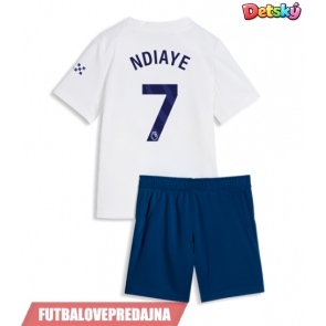 Lacne Dětský Futbalové dres Manchester City Iliman Ndiaye #7 2026-27 Krátky Rukáv - Tretina (+ trenírky)
